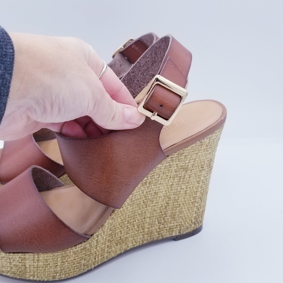 J. Crew Brown Slingback Wedges, size 6.5 - Picture 11 of 15